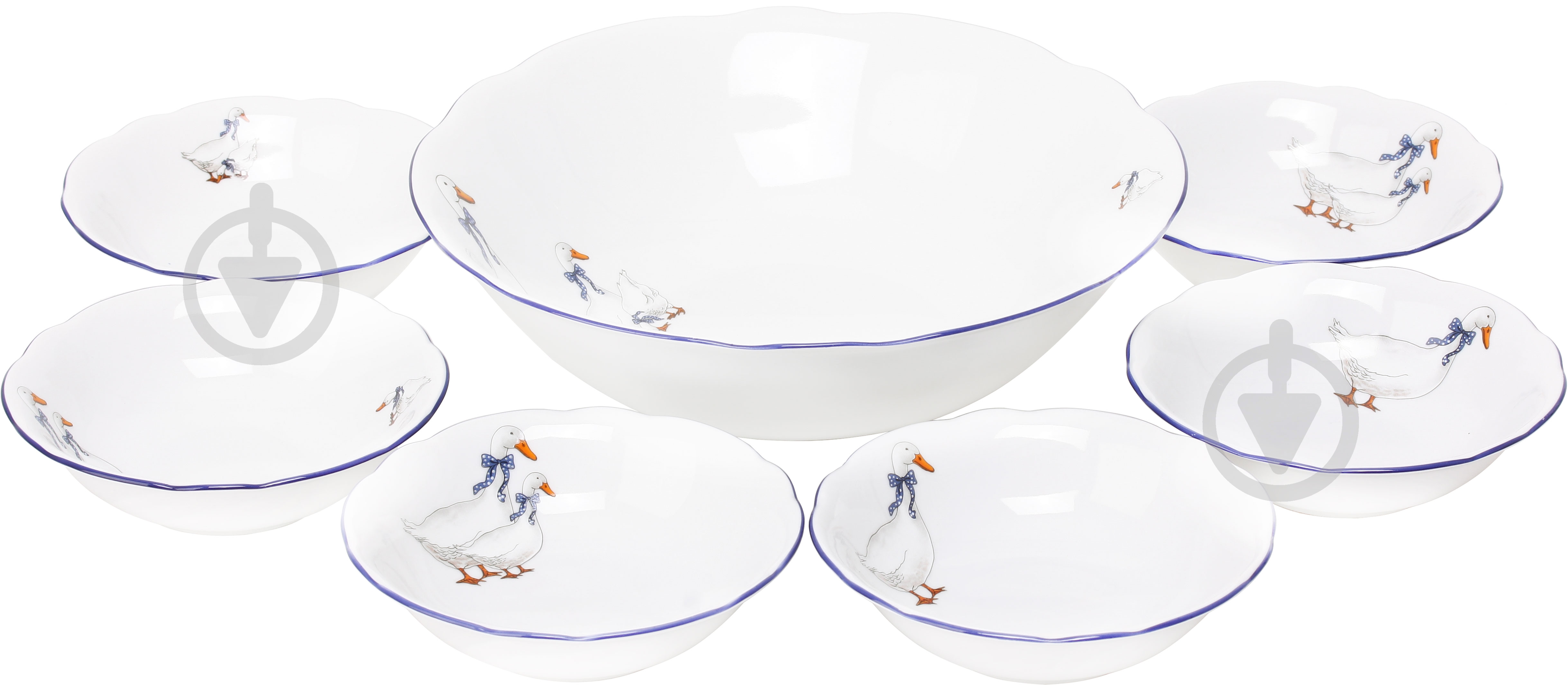 Набор салатников Leander Гуси 7 предметов - фото 1 Набор салатников Leander Гуси 7 предметов - фото 1