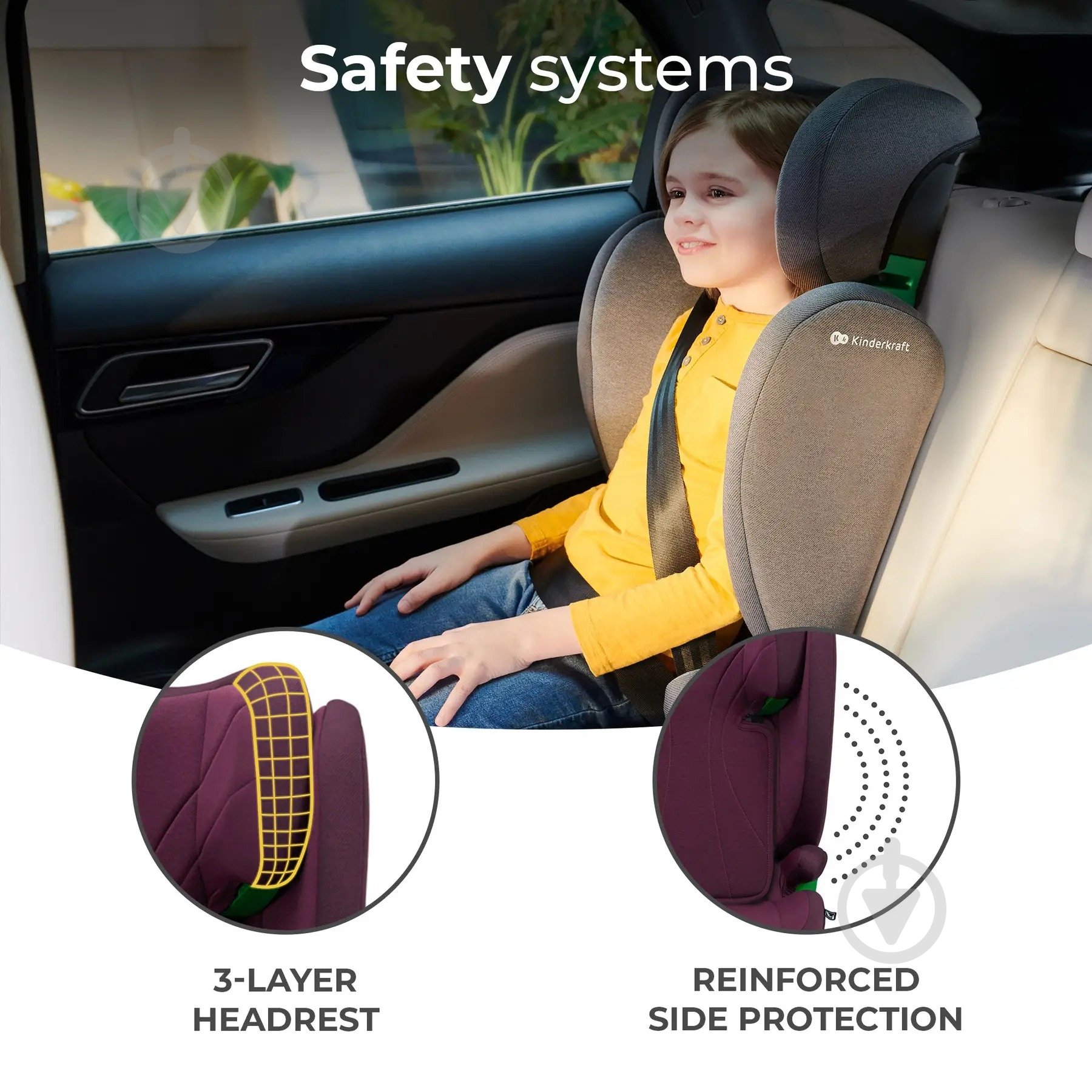 Автокрісло-бустер Kinderkraft Junior Fix 2 i-Size вишневий KCJUFI20RED0000 - фото 11
