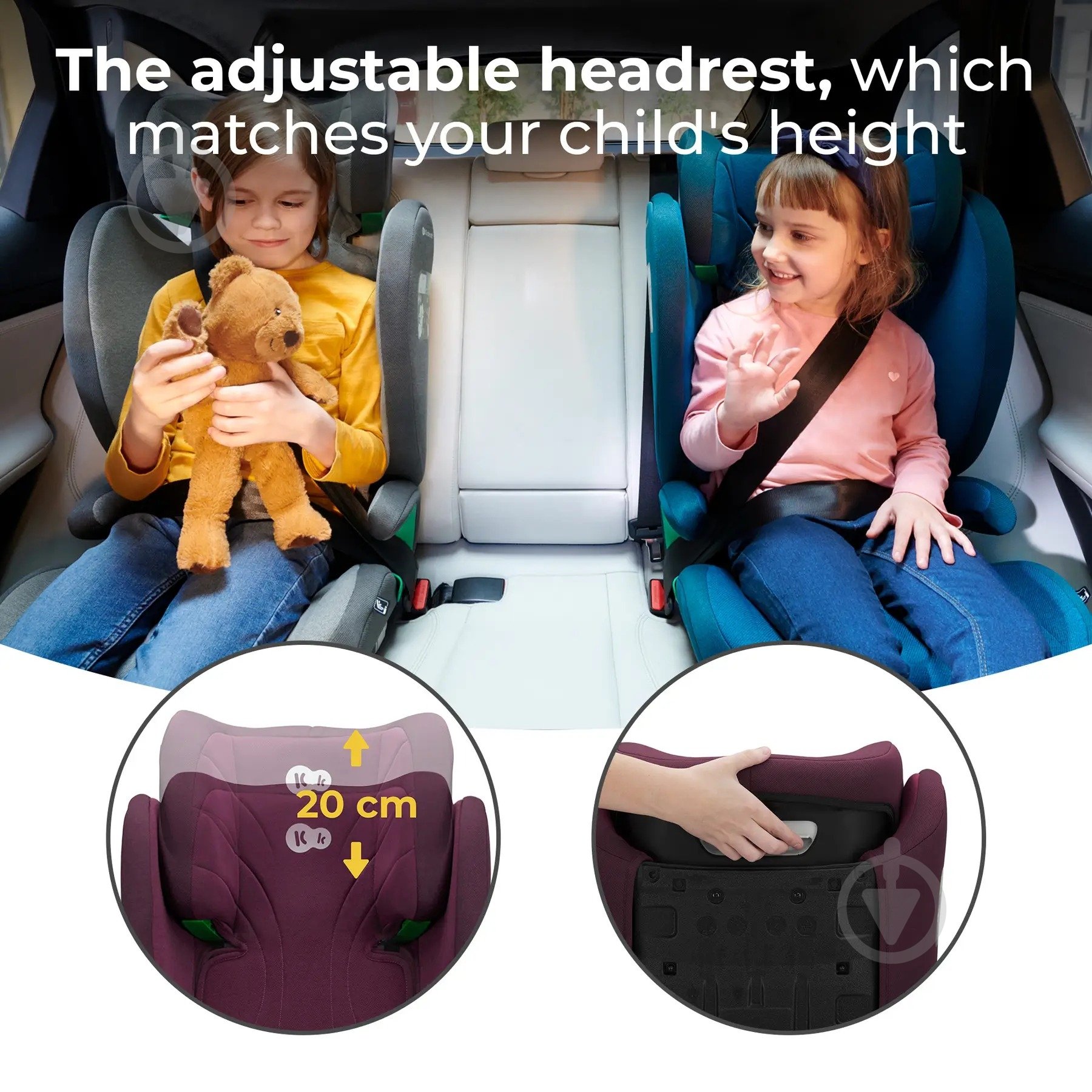 Автокрісло-бустер Kinderkraft Junior Fix 2 i-Size вишневий KCJUFI20RED0000 - фото 13