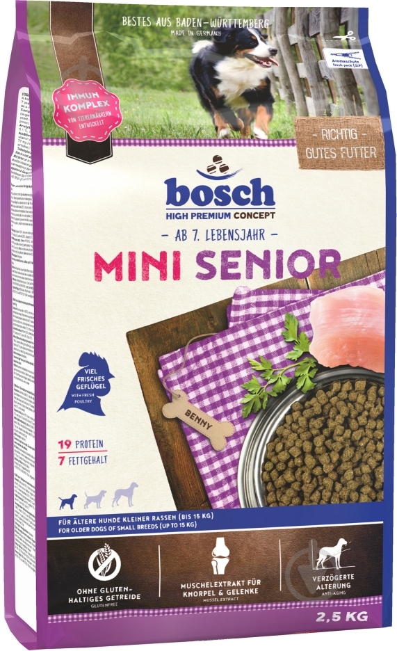 Корм сухой Bosch! для собак HPC Mini Senior 2,5 кг - фото 1