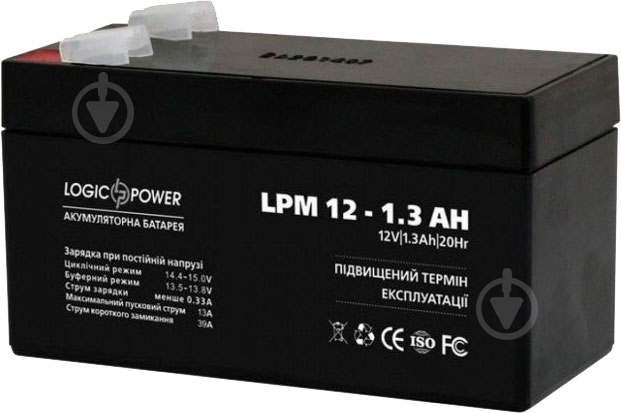 Аккумулятор LogicPower AGM 12-1.3 AH - фото 1