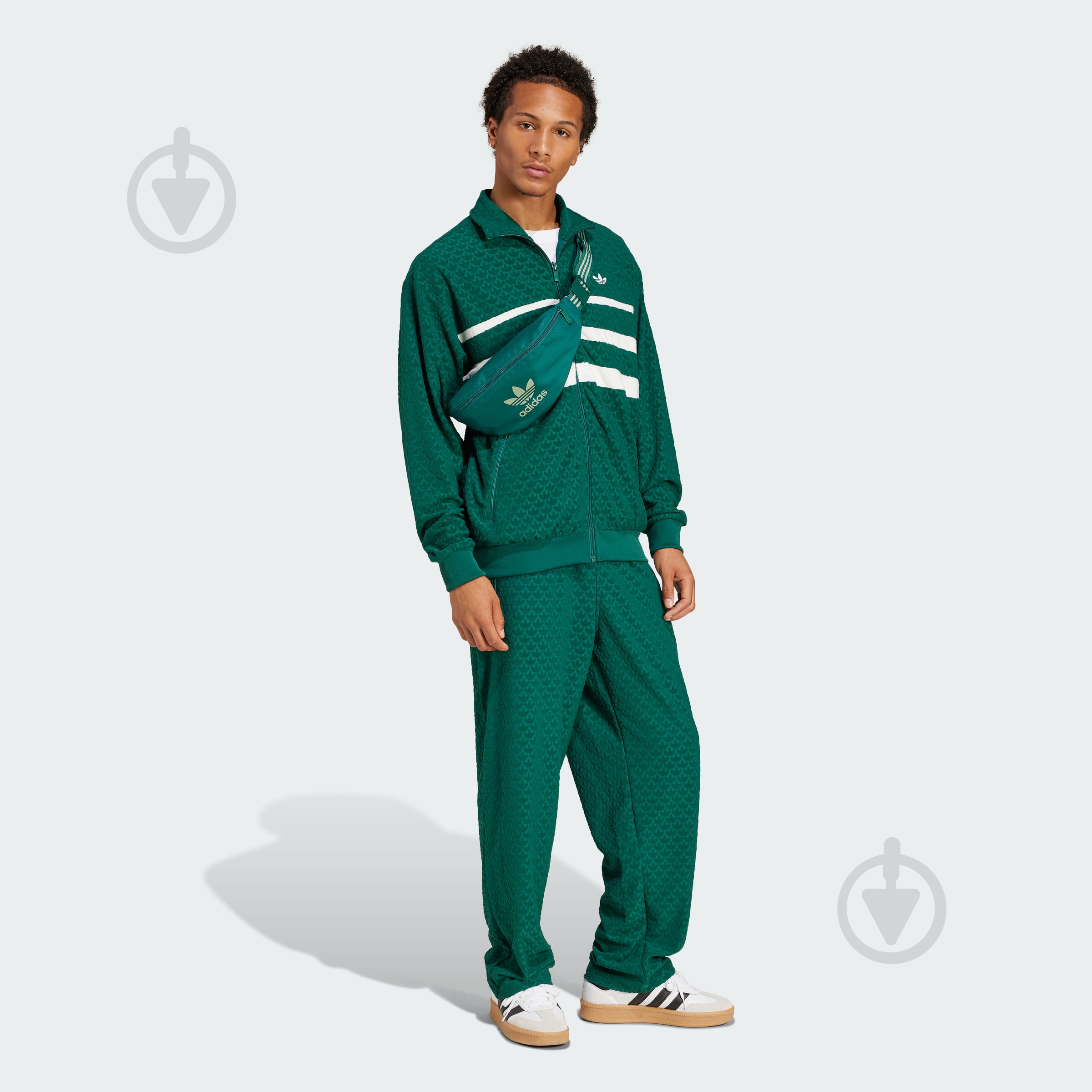 ᐉ Джемпер Adidas Q12 MONOGRAM T JD0696 р.2XL зеленый • Купить в