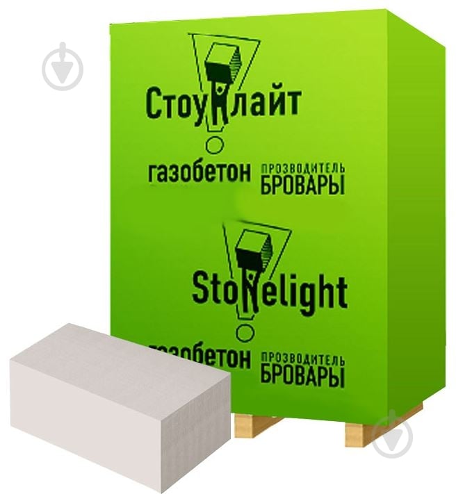 Газобетонний блок СТОУНЛАЙТ 600x200x400 мм D-500 гладкий - фото 1 Газобетонний блок СТОУНЛАЙТ 600x200x400 мм D-500 гладкий - фото 1