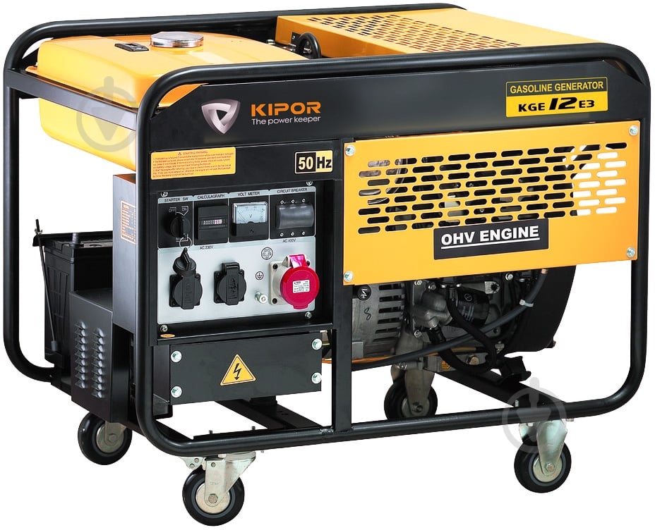 Генератор бензиновый Kipor 8,5 кВт / 8,5 кВт 230 В KGE 12 E3 - фото 1