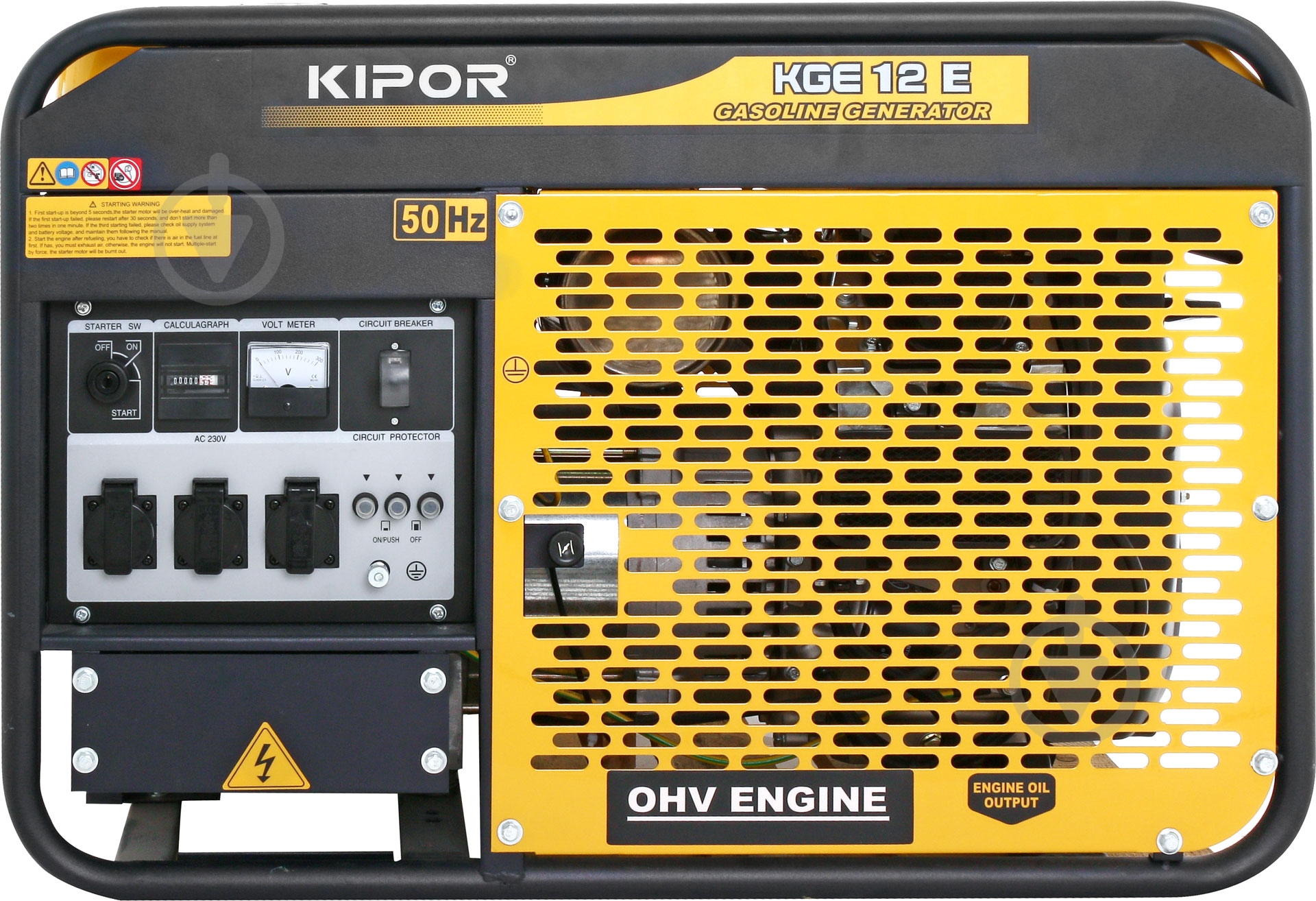 Генератор бензиновый Kipor 8,5 кВт / 8,5 кВт 230 В KGE 12 E - фото 2