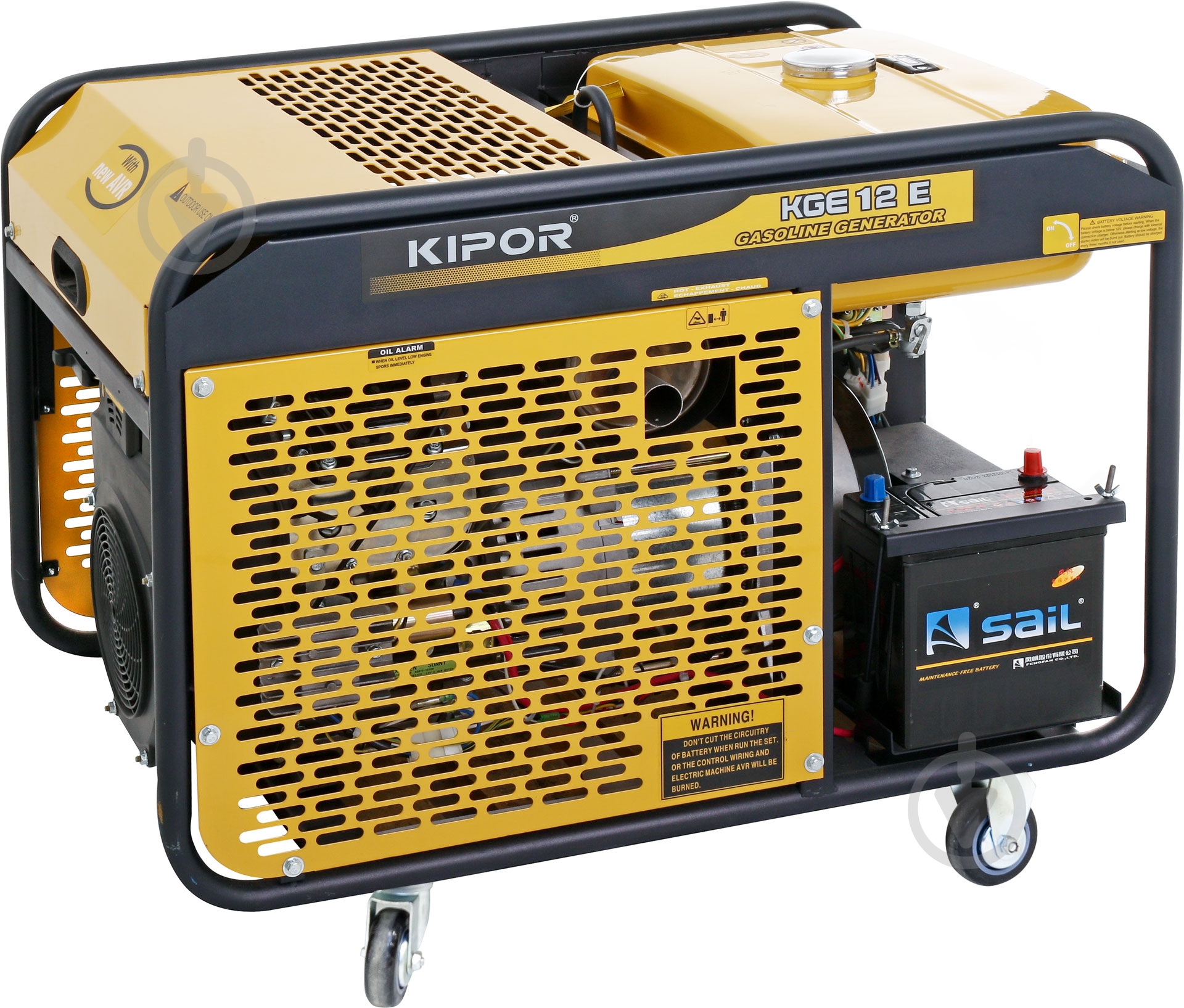 Генератор бензиновый Kipor 8,5 кВт / 8,5 кВт 230 В KGE 12 E - фото 1
