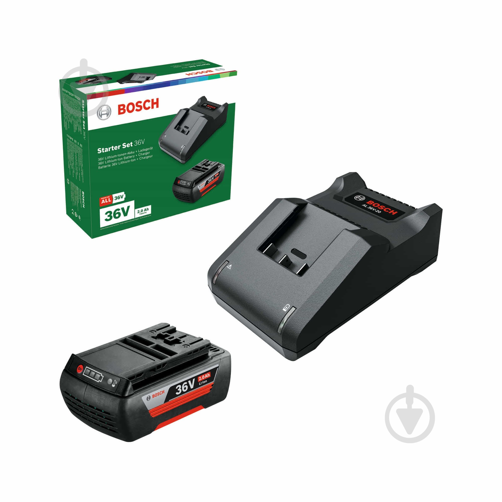 Набір Bosch акумулятор GBA 36V 2.0Ah + зарядний пристрій AL 36V-20 - фото 2 Набір Bosch акумулятор GBA 36V 2.0Ah + зарядний пристрій AL 36V-20 - фото 2