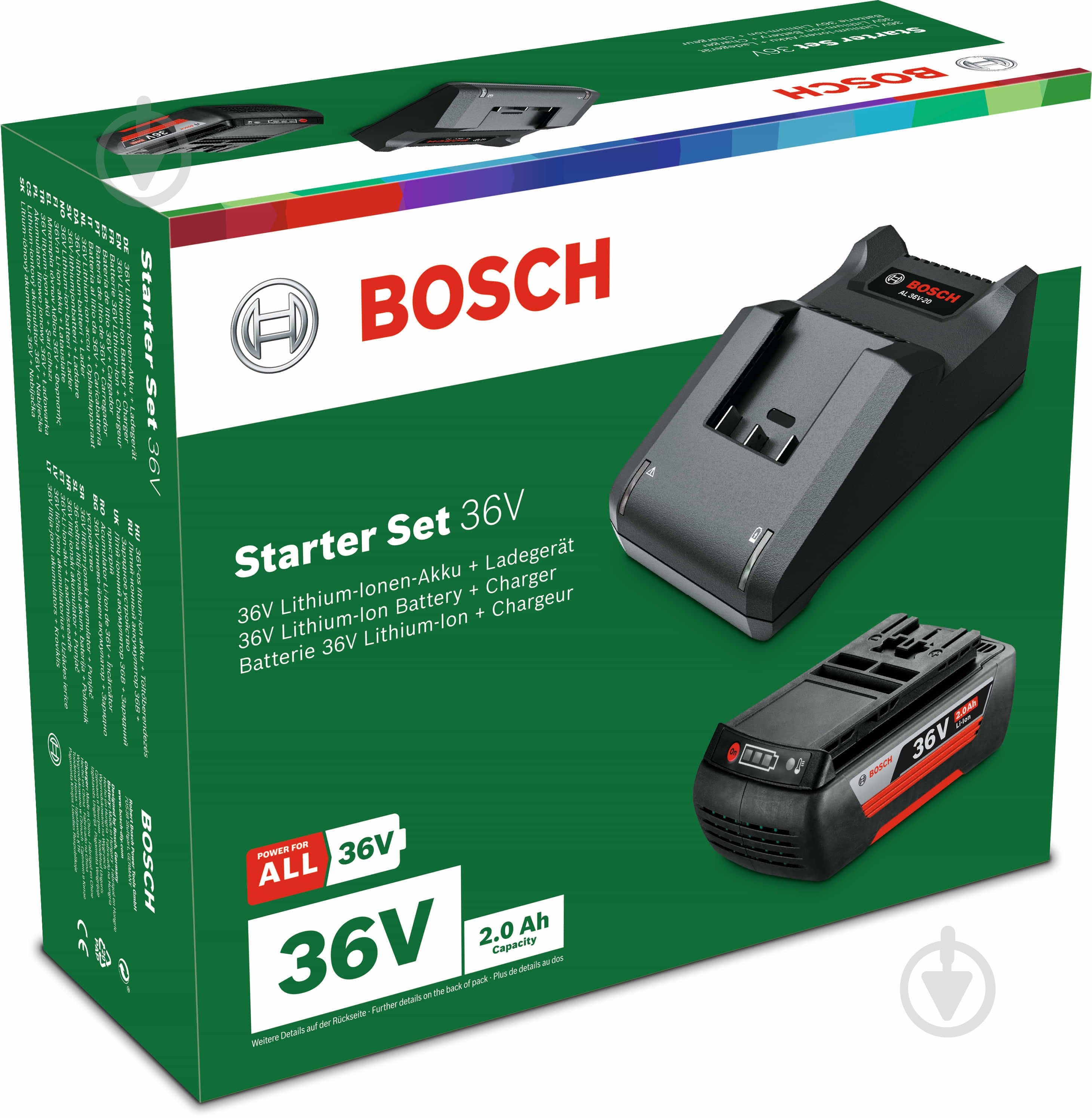 Набір Bosch акумулятор GBA 36V 2.0Ah + зарядний пристрій AL 36V-20 - фото 3 Набір Bosch акумулятор GBA 36V 2.0Ah + зарядний пристрій AL 36V-20 - фото 3