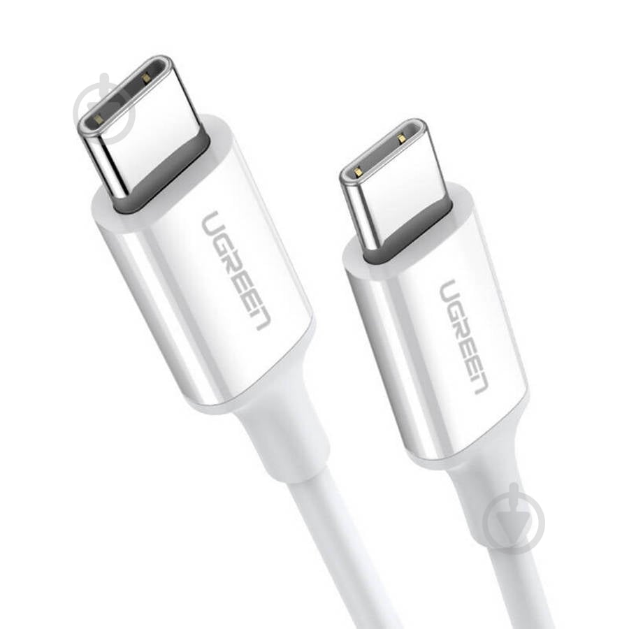 Кабель UGREEN US264 USB Type-C to USB Type-C 60W ABS Cover 3A 0,5 м white (60517) - фото 1 Кабель UGREEN US264 USB Type-C to USB Type-C 60W ABS Cover 3A 0,5 м white (60517) - фото 1