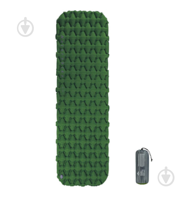 Килимок туристичний Naturehike надувний FC-10 NH19Z001-P, 65 мм, зелений 6927595735350 195x59 см - фото 1