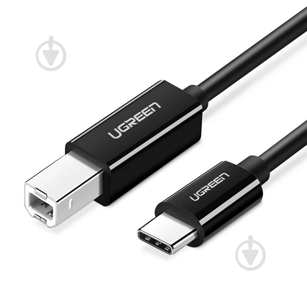 Кабель UGREEN US241 USB-C 2.0 to USB-B 2.0 Print Cable 2 м black (50446) - фото 1 Кабель UGREEN US241 USB-C 2.0 to USB-B 2.0 Print Cable 2 м black (50446) - фото 1