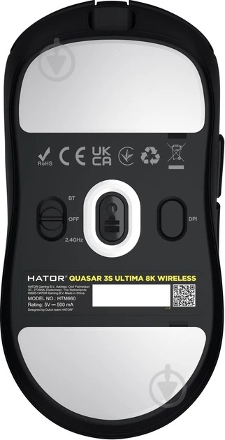 Мишка бездротова Hator Quasar 3S Ultima 8K black (HTM660) - фото 6
