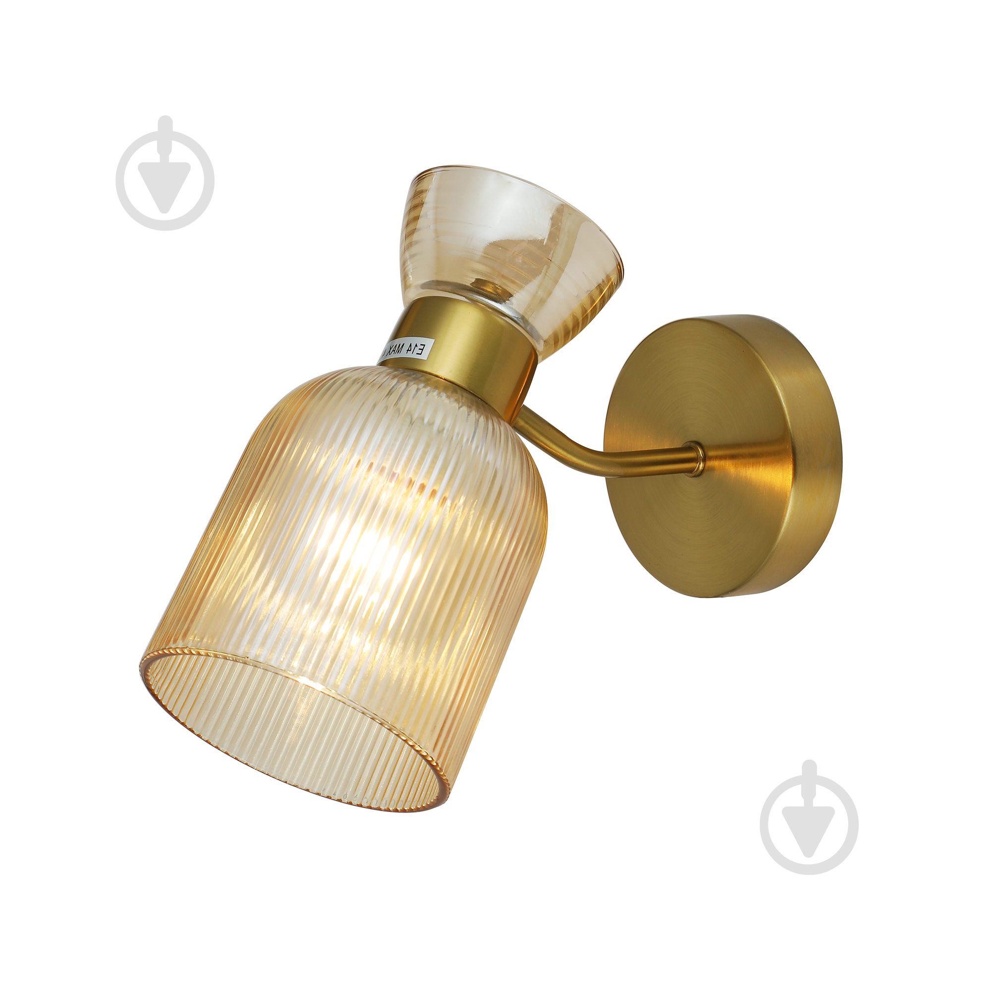 Бра Miorro Viola 250х110х210 мм метал/скло 40 Вт E14 мідь 51-311-126 - фото 1