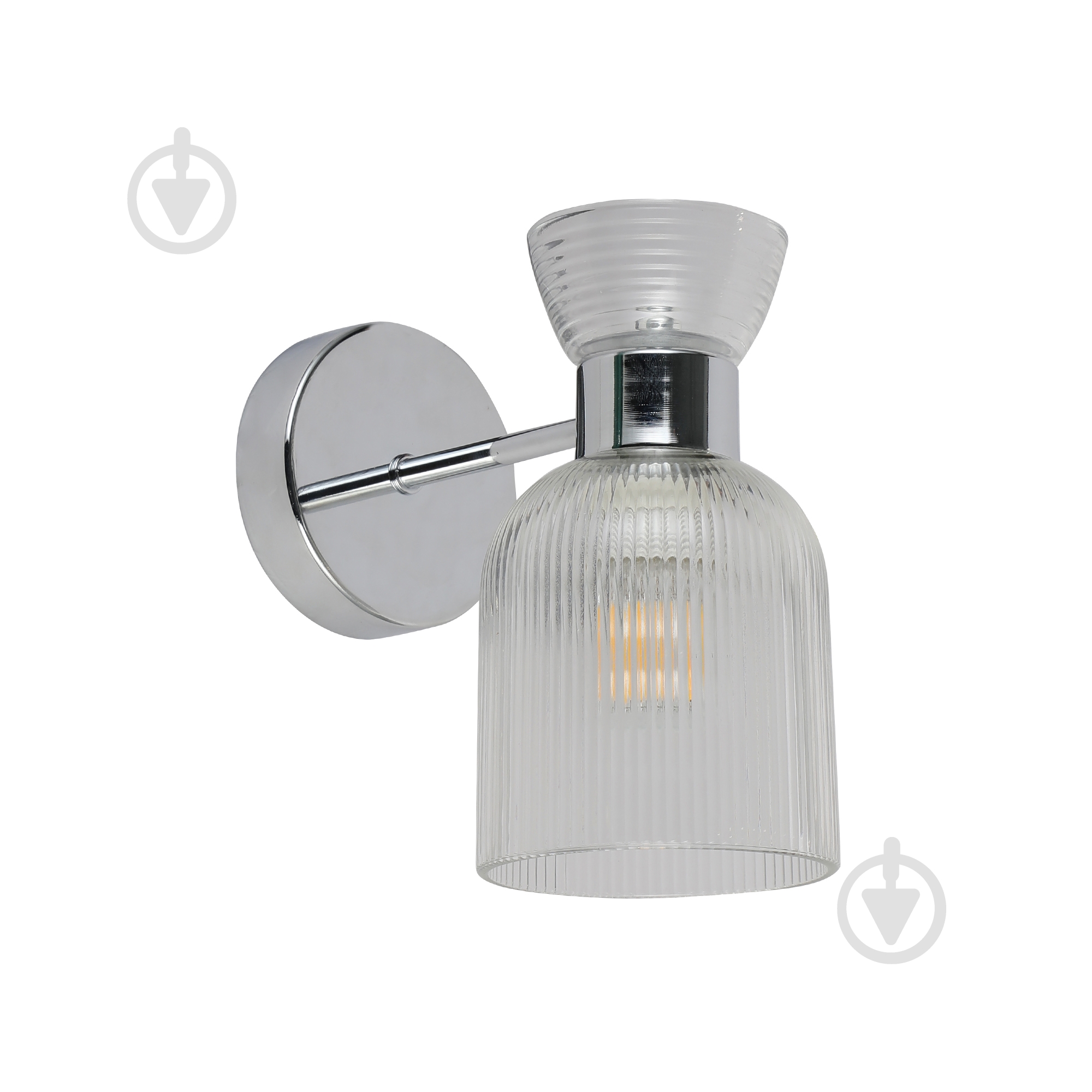 Бра Miorro Viola 190х110х195 мм метал/скло 40 Вт E14 хром 51-311-123 - фото 2 Бра Miorro Viola 190х110х195 мм метал/скло 40 Вт E14 хром 51-311-123 - фото 2