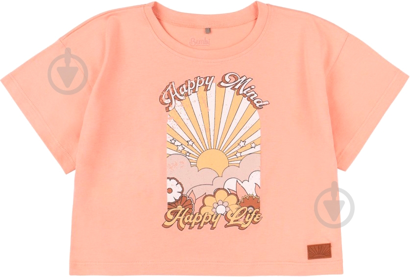 Футболка для девочек Bembi р.128 персиковый ФБ911 - фото 1