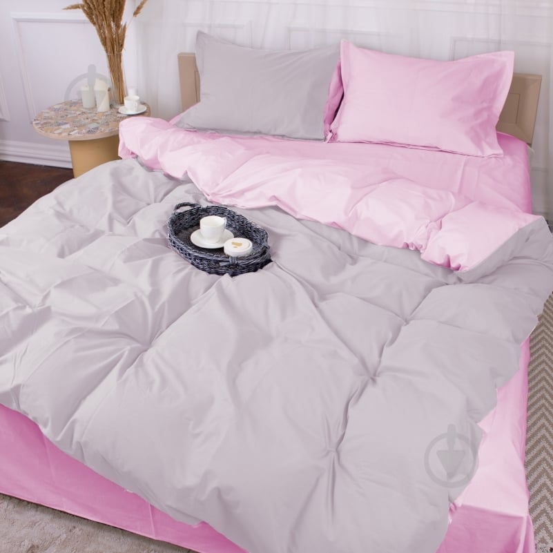 Наволочка поплин Poplin Line 018+054 Richelle 70x70 см светло-серый/розовый MirSon - фото 3 Наволочка поплин Poplin Line 018+054 Richelle 70x70 см светло-серый/розовый MirSon - фото 3