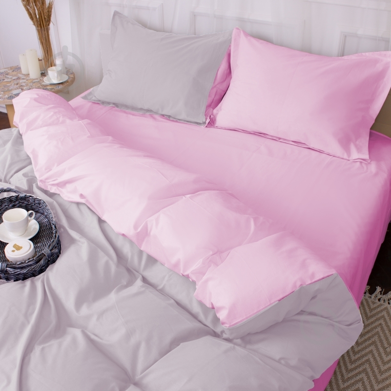 Наволочка поплин Poplin Line 018+054 Richelle 70x70 см светло-серый/розовый MirSon - фото 4 Наволочка поплин Poplin Line 018+054 Richelle 70x70 см светло-серый/розовый MirSon - фото 4