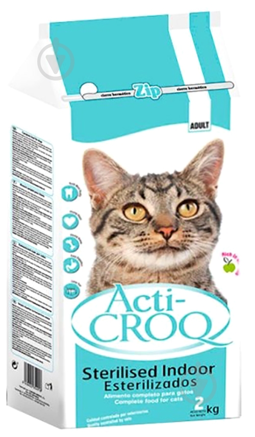 Корм сухой ActiCROQ Sterilised Indor курица 2 кг - фото 2