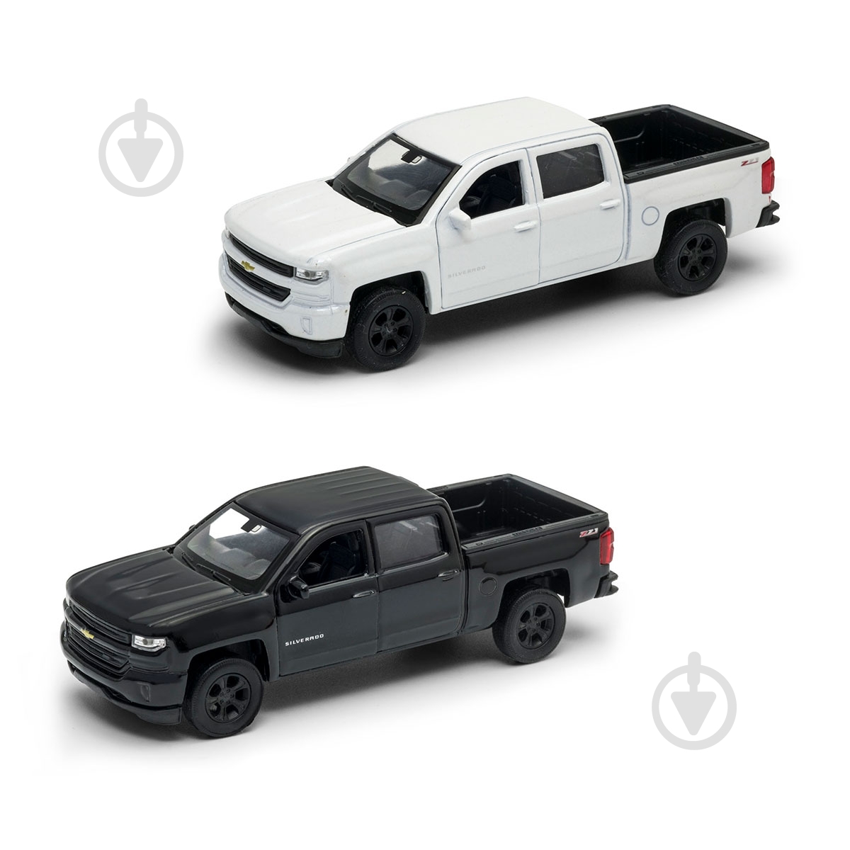 Автомодель TechnoDrive 1:32 Chevrolet Silverado 2017 (перламутрово-белый или черный) 250381W - фото 1