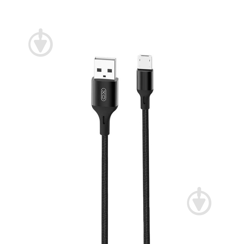 Кабель Xo NB143 Braided Data Cable Micro 1 м black (6920680870660) - фото 1