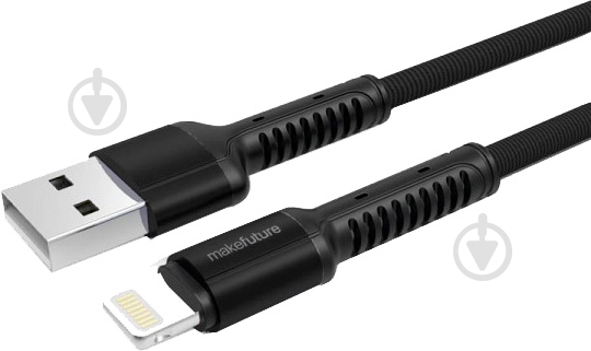 Кабель MakeFuture Lightning – USB 1 м черный (MCB-LD1GR) (2.4A) Denim Grey - фото 1
