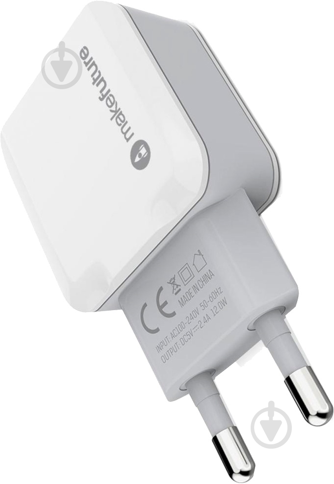 Мережевий зарядний пристрій MakeFuture 2A White MCW-21WH - фото 3
