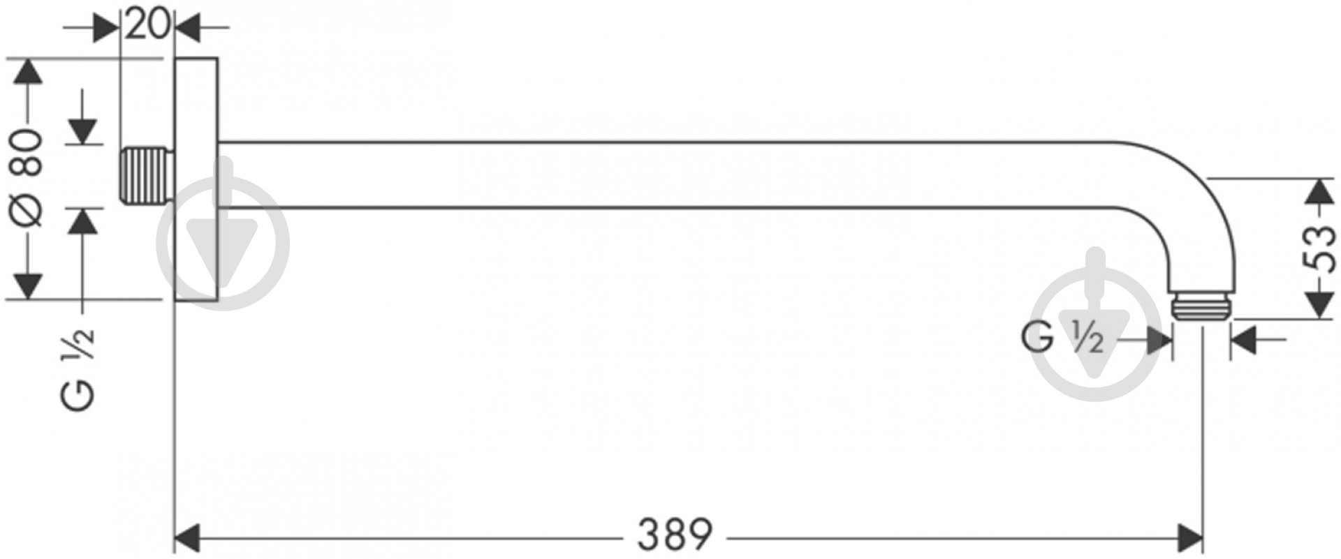 Кронштейн настенный для душа Hansgrohe Axor Citterio 27413000 - фото 2