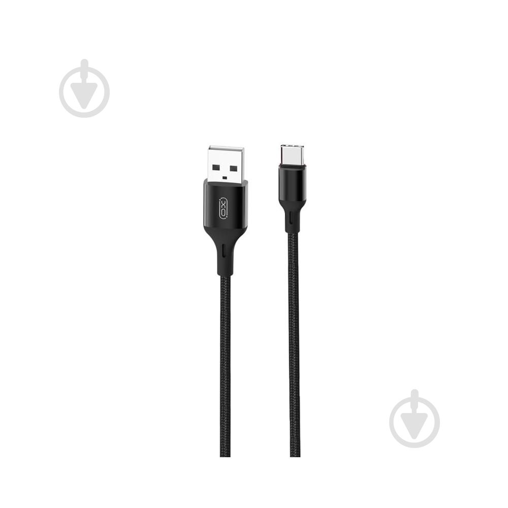 Кабель Xo NB143 Braided Data Cable Type-C 2 м black (6920680870844) - фото 1