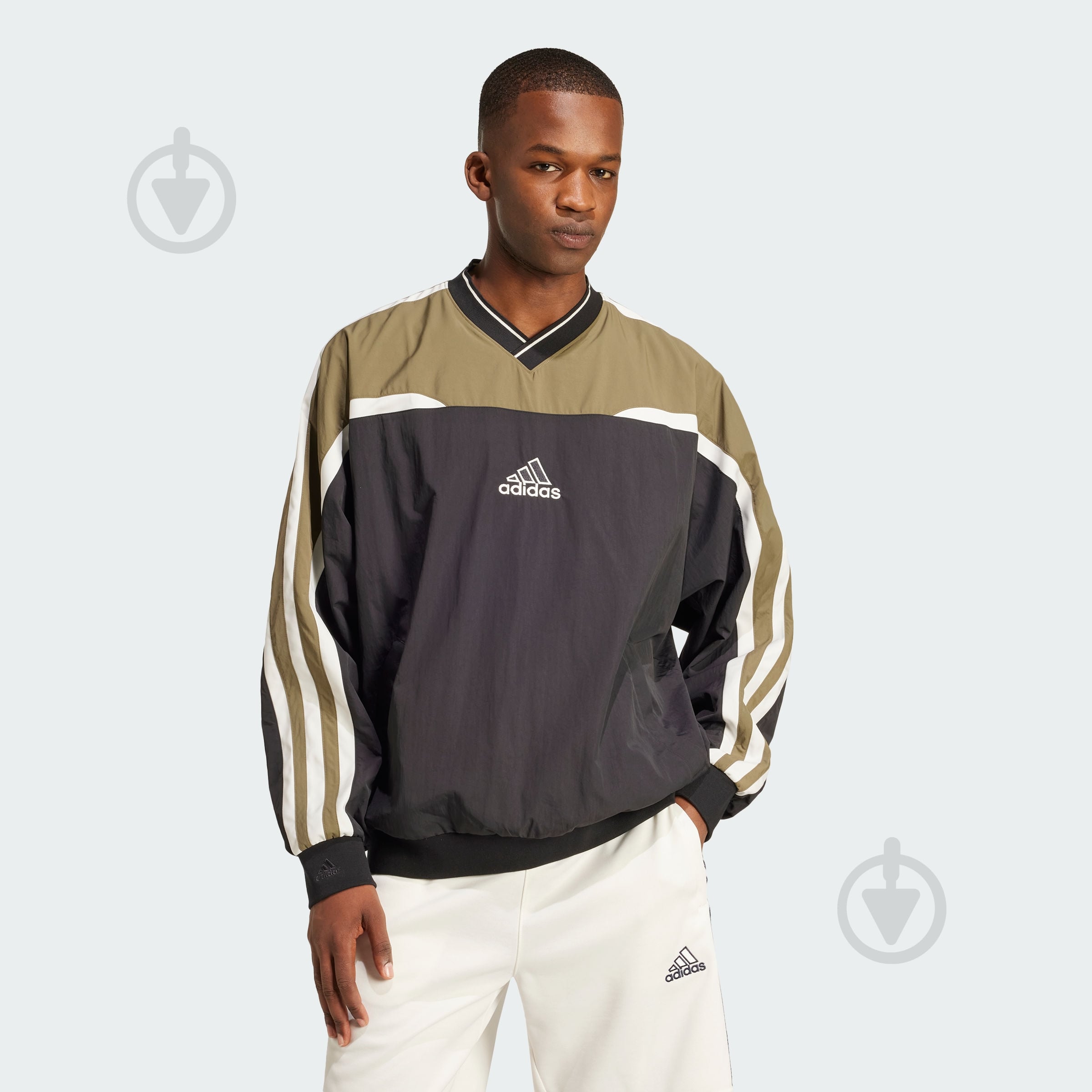 Свитшот Adidas CUTLINE PULLOV JD5395 р.S хаки - фото 1