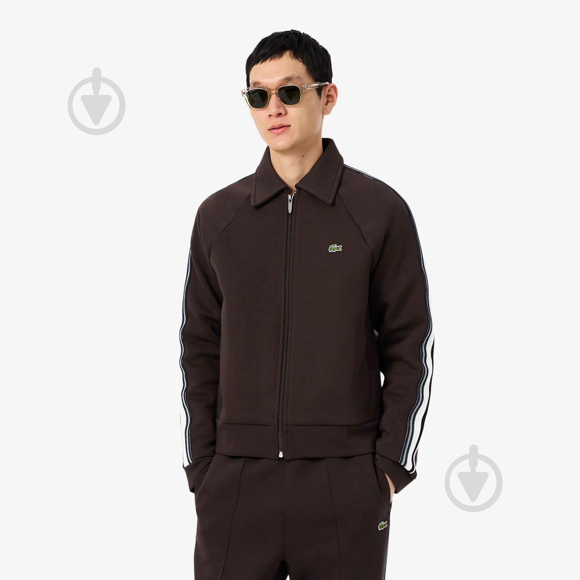 Джемпер Lacoste Made In France Zip-Up Sweatshirt SH5927SKB р.M коричневий - фото 1 Джемпер Lacoste Made In France Zip-Up Sweatshirt SH5927SKB р.M коричневий - фото 1