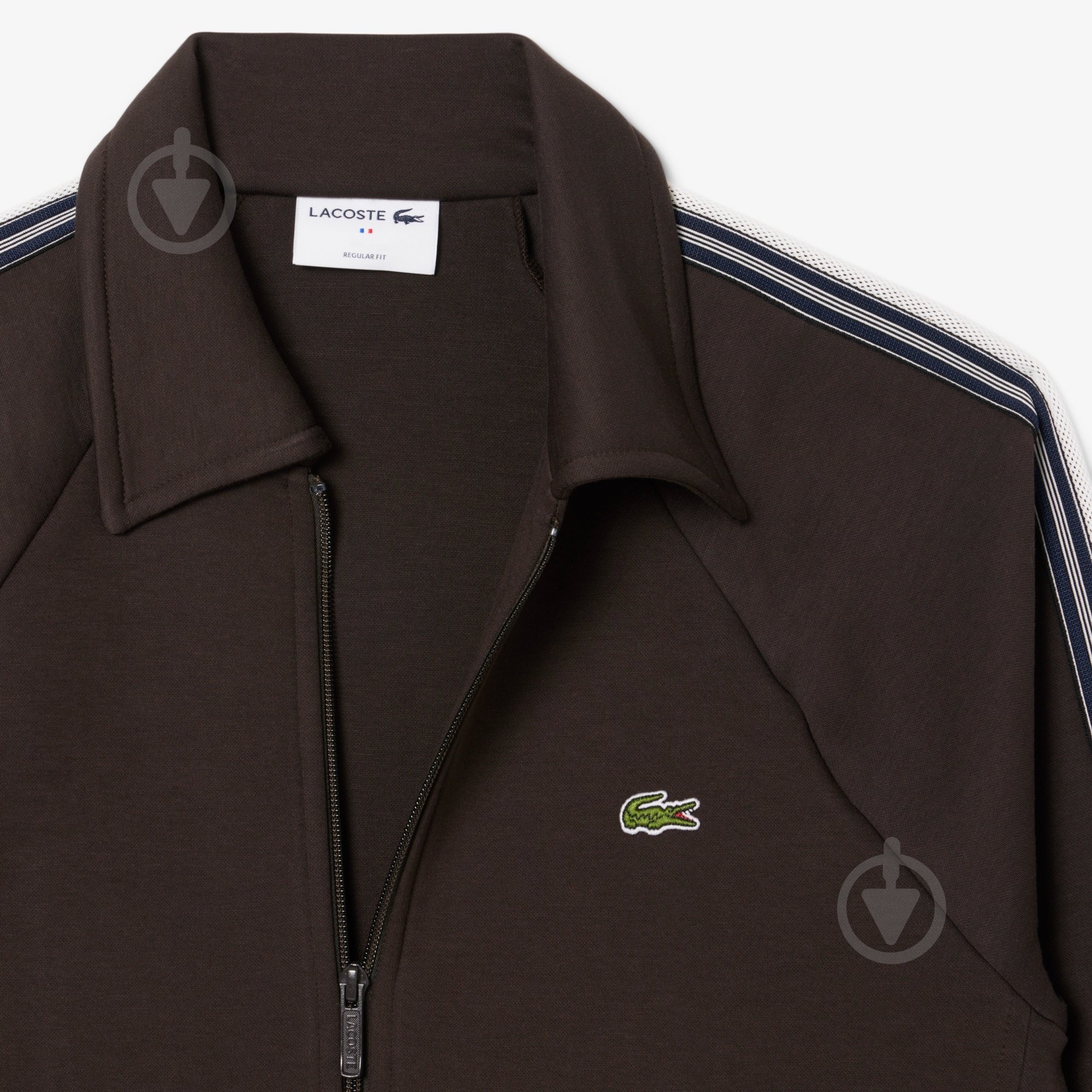 Джемпер Lacoste Made In France Zip-Up Sweatshirt SH5927SKB р.M коричневий - фото 6 Джемпер Lacoste Made In France Zip-Up Sweatshirt SH5927SKB р.M коричневий - фото 6