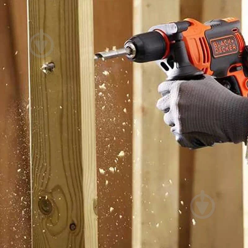 Дрель ударная Black+Decker BEH550K - фото 5