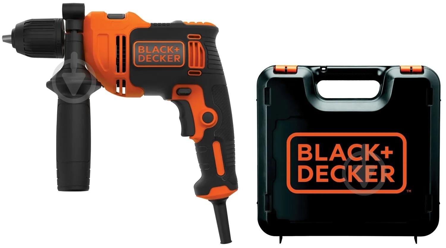 Дрель ударная Black+Decker BEH550K - фото 1