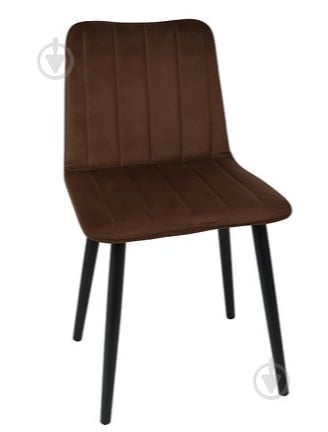 Стілець TWINSANN Міо 450x600x830 мм (ніжки конусні метал) коричневий / чорний - фото 1
