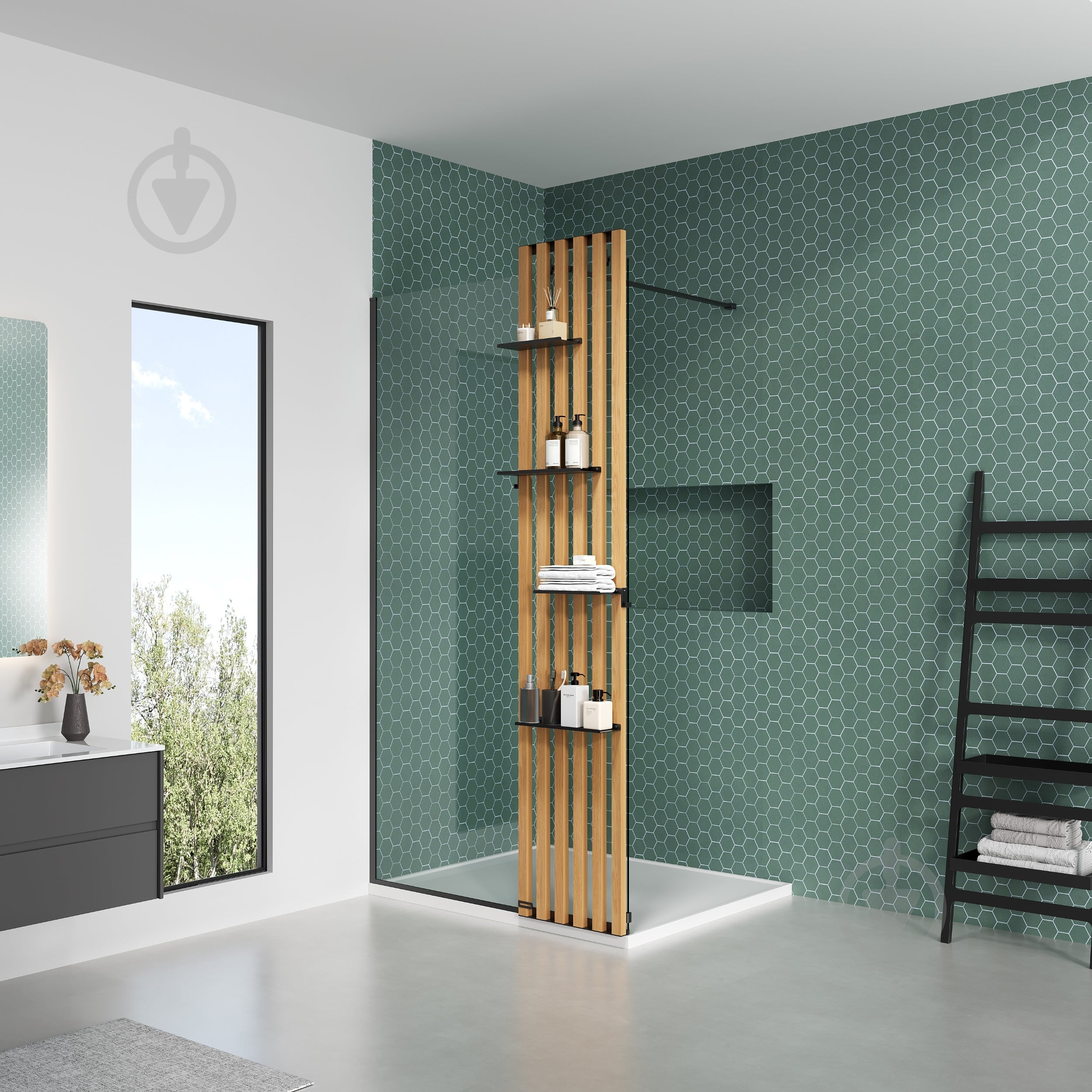 Полиця ScandiSPA для душової стінки 400x2100 - фото 3