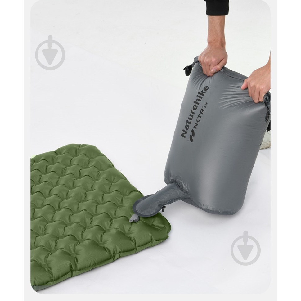 Матрас Naturehike надувной сверхлегкий прямоугольный зеленый 186 см. 6976023926808 186x58 см - фото 3 Матрас Naturehike надувной сверхлегкий прямоугольный зеленый 186 см. 6976023926808 186x58 см - фото 3