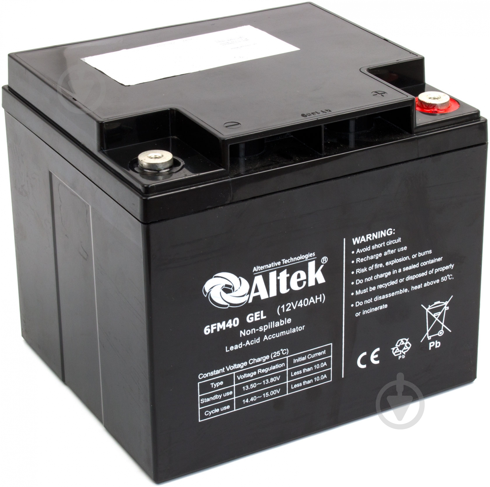 Аккумулятор Altek 6FM40GEL - фото 1 Аккумулятор Altek 6FM40GEL - фото 1