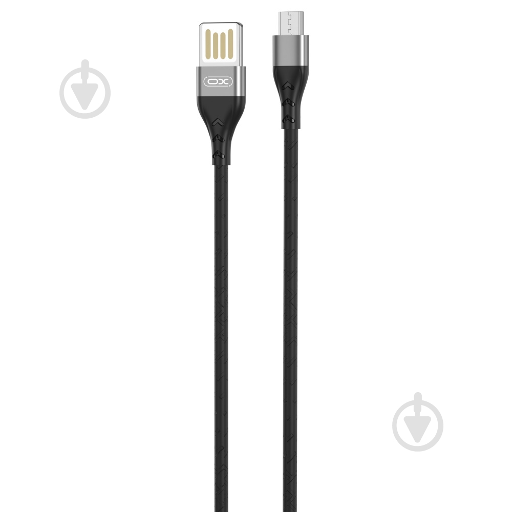 Кабель Xo NB188 2.4A Double-Sided Pluggable USB Cable for Micro 1 м grey (6920680879717) - фото 1