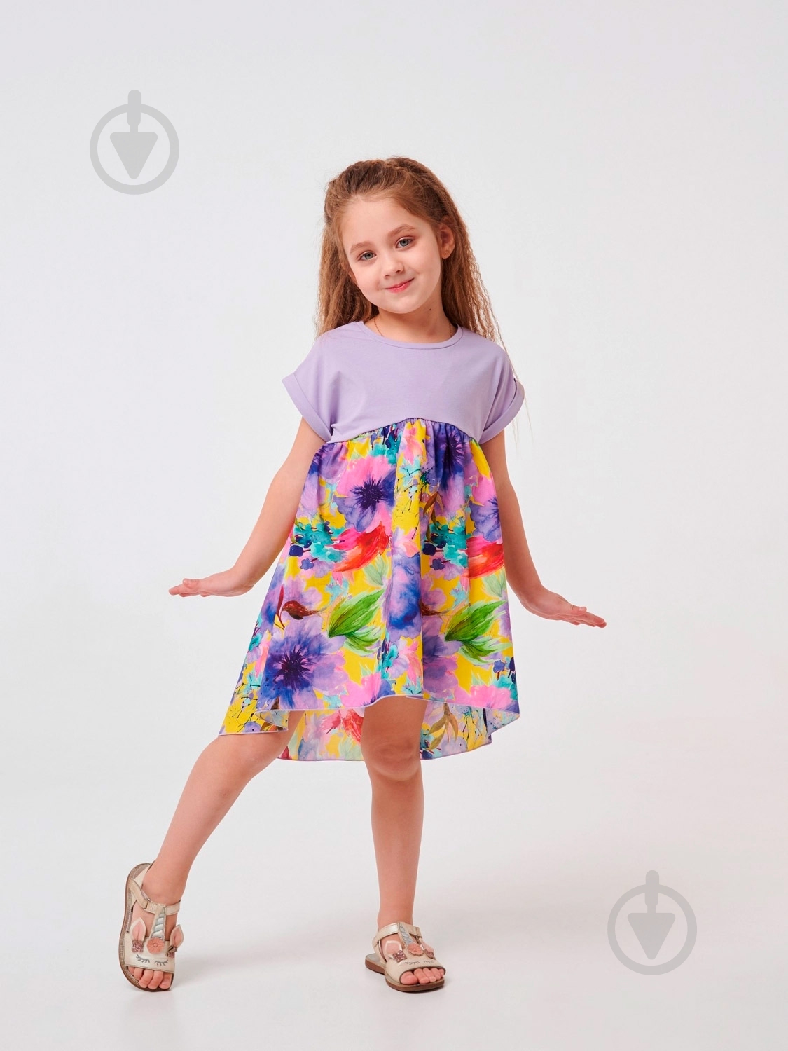 Платье Smil 120349 р.104 фиолетовый - фото 1 Платье Smil 120349 р.104 фиолетовый - фото 1