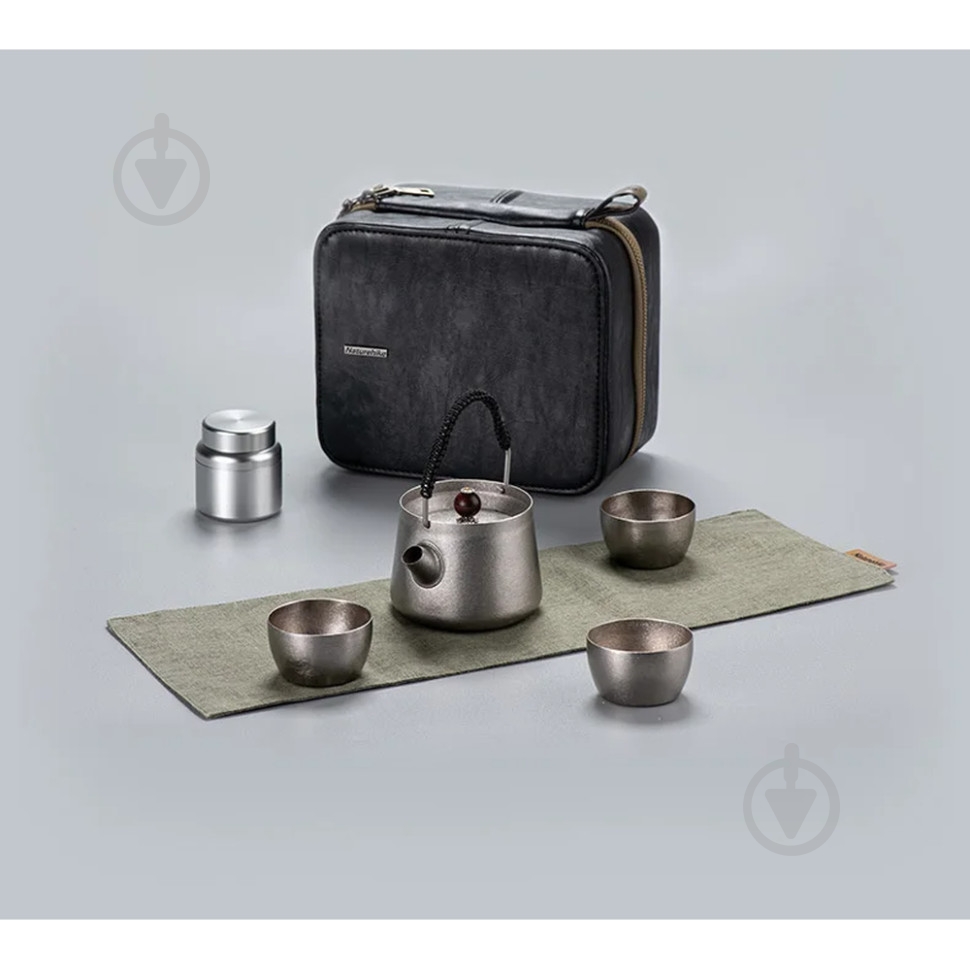 Набор посуды Naturehike чайный NH20CJ007, титан. - фото 3 Набор посуды Naturehike чайный NH20CJ007, титан. - фото 3