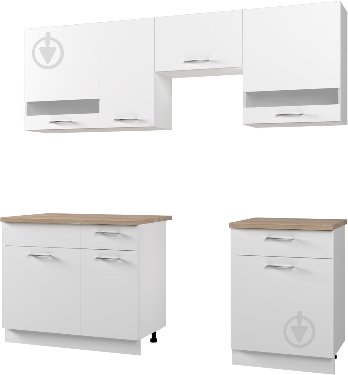 Кухня Doros Doros Лея альба белый ЛДСП 2,2 м - фото 1 Кухня Doros Doros Лея альба белый ЛДСП 2,2 м - фото 1