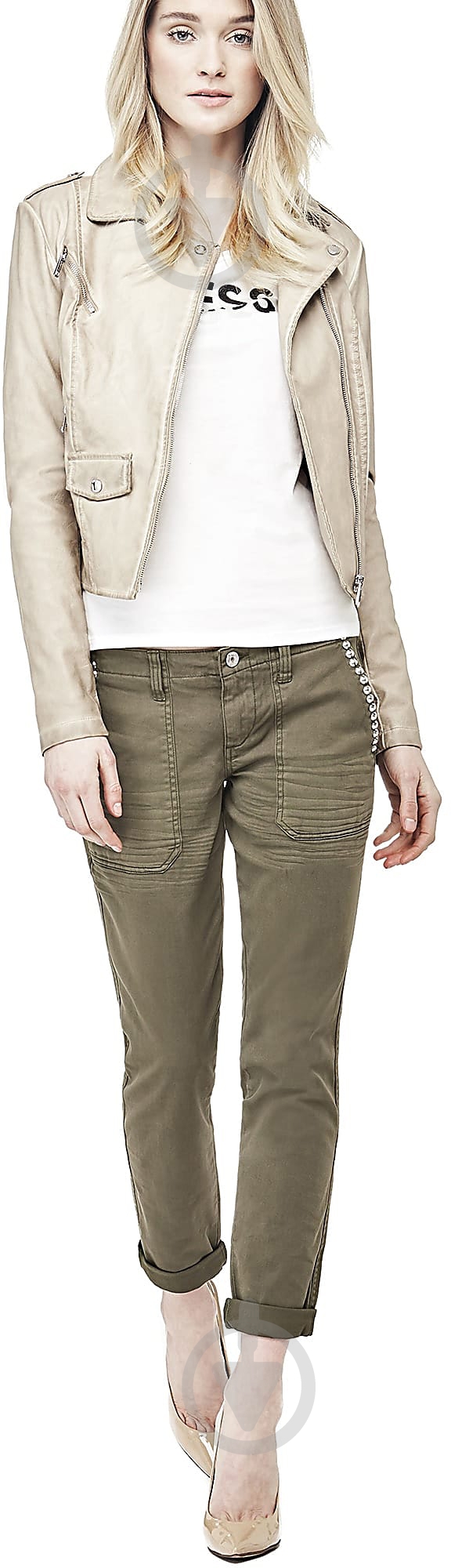 Брюки Guess W72B47.W5DXE;A802 зеленый - фото 2