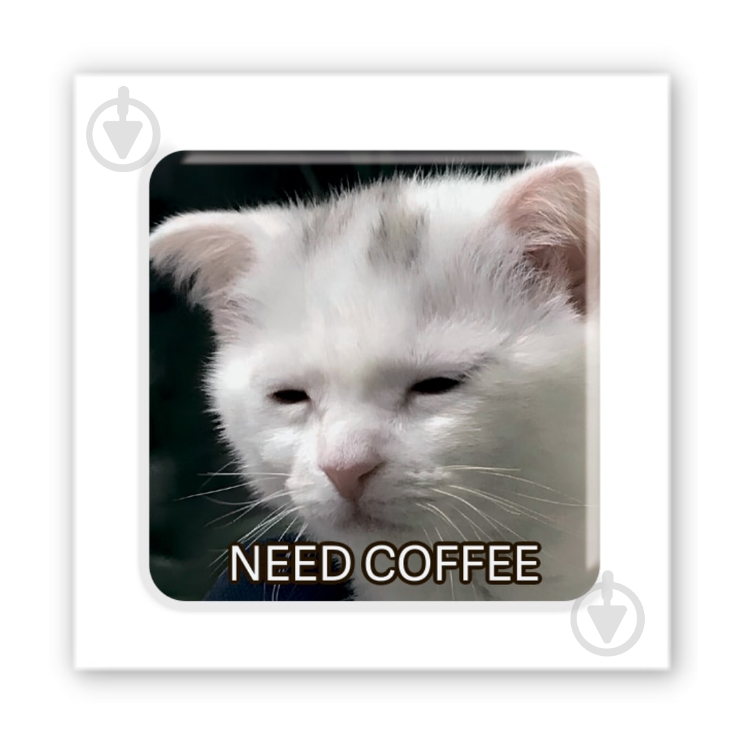 Стікер 3D Tattooshka 3D-стікер "Coffee Cat" - фото 1 Стікер 3D Tattooshka 3D-стікер "Coffee Cat" - фото 1