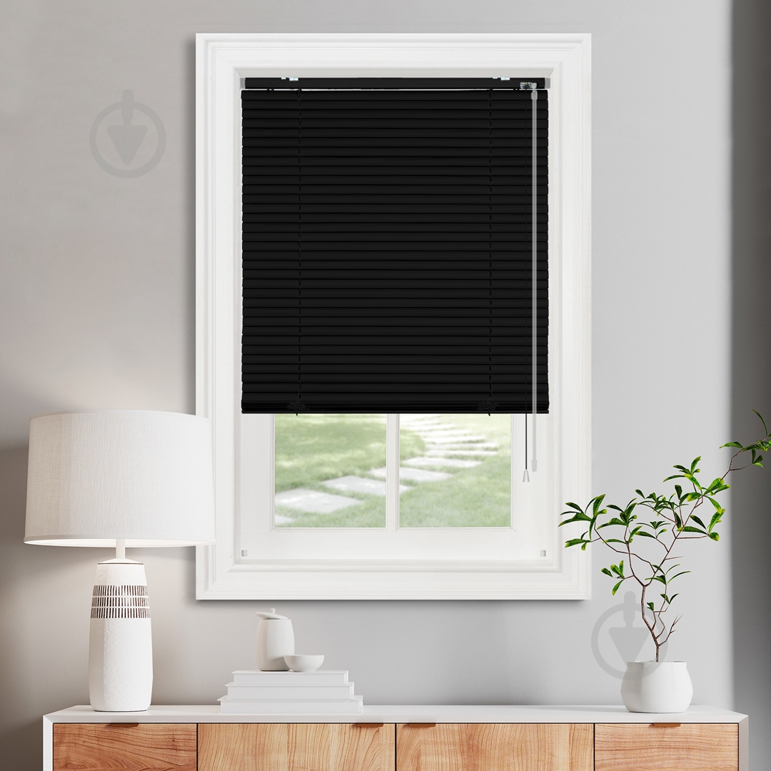 Жалюзи Rollotex алюминиевые горизонтальные с фиксацией 32х150 см черные матовые - фото 2 Жалюзи Rollotex алюминиевые горизонтальные с фиксацией 32х150 см черные матовые - фото 2