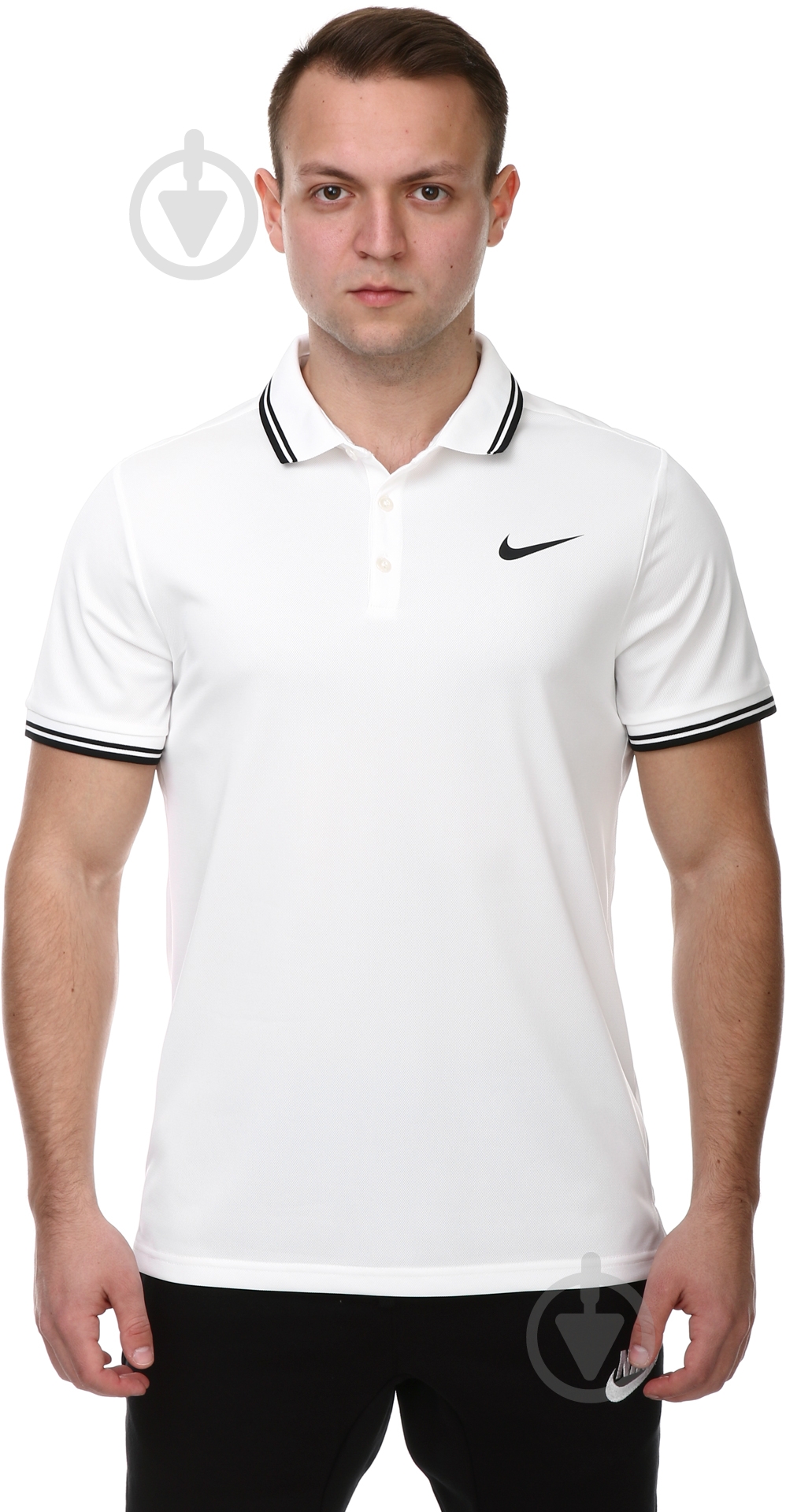 Поло Nike Court Dry Solid Polo 830847-100 р.S белый - фото 1