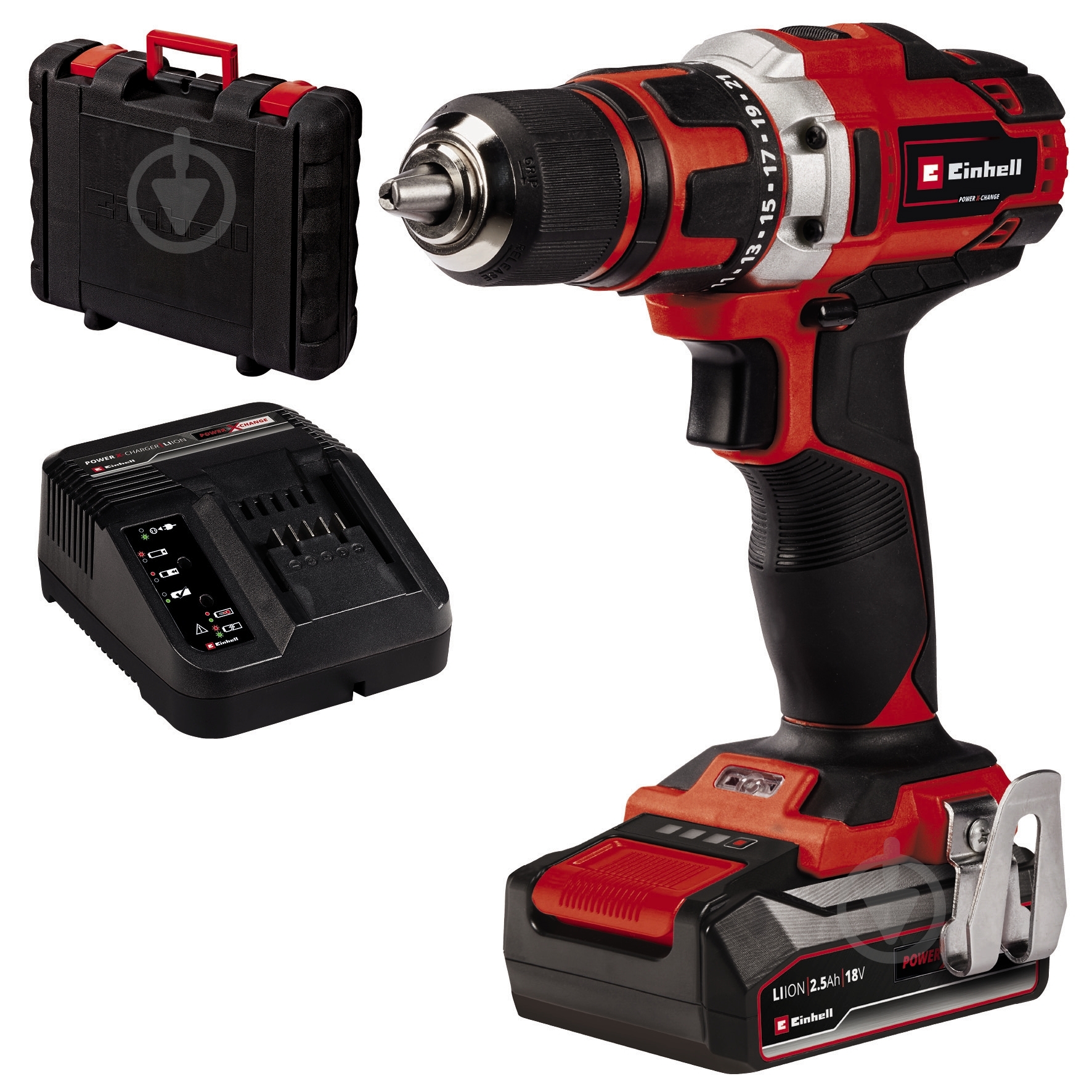 Шуруповерт аккумуляторный Einhell TE-CD 18/40-1 Li 4513948 - фото 1