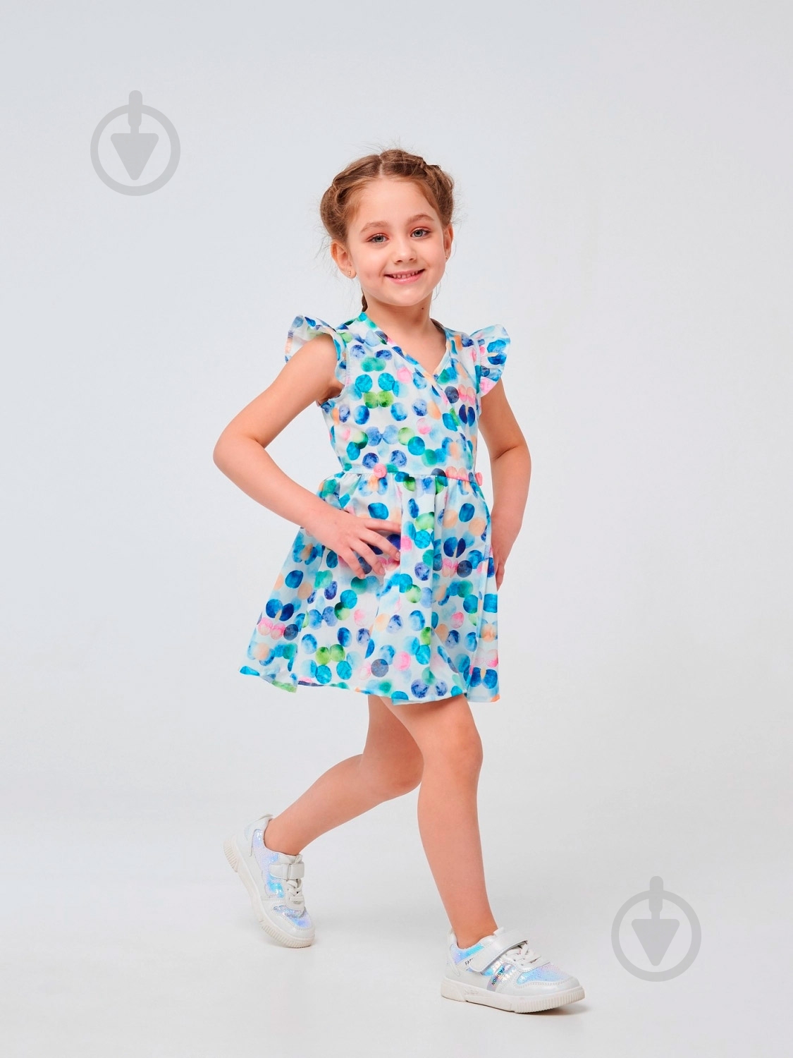 Платье Smil Шарики 120351 р.104 разноцветный - фото 4 Платье Smil Шарики 120351 р.104 разноцветный - фото 4