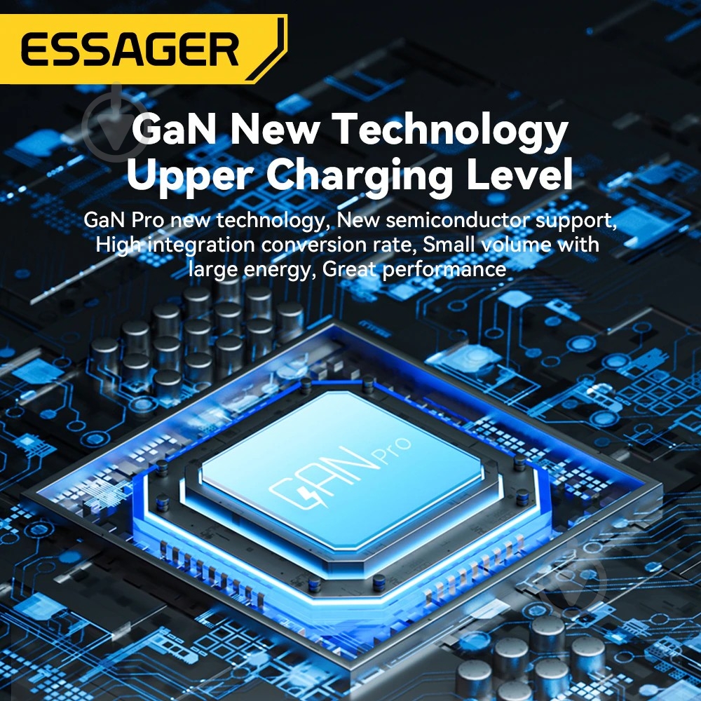 Зарядное устройство Essager Advance 140W GaN Travel Charger 2 C + USB A EU Black (ECT2CA-ZCB01-Z) - фото 7