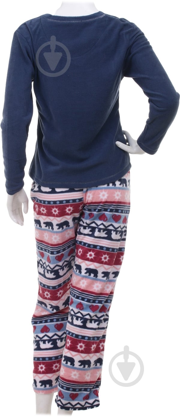 Костюм домашний женский La Nuit Home Christmas Bear р. L синий с принтом - фото 2
