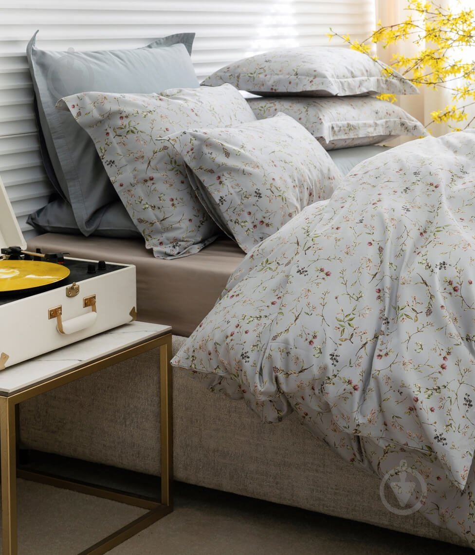 Комплект постільної білизни Нerbary Light Grey 2 світло-сірий Decoflux - фото 6 Комплект постільної білизни Нerbary Light Grey 2 світло-сірий Decoflux - фото 6